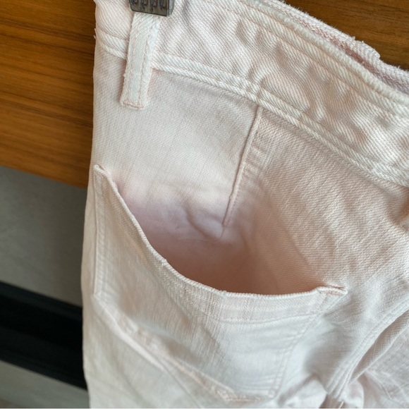 Rebecca Taylor La Vie High Rise Wide Leg Cropped Jean, Blush Light Pink, Size 25 - Picture 11 of 11